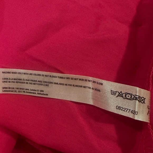 Anthropologie Daily Practice Sleeveless Mini Dress Size Large Pink Split Neck - Picture 10 of 13